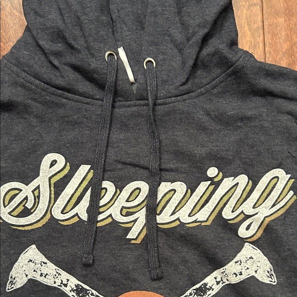 Sleeping with Sirens Unisex Blue Hoodie Sweatshirt, Kangaroo Pocket, Size S NWOT - Picture 2 of 11